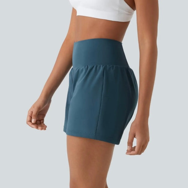 Yoga Shorts Set 2-Piece — Cool Touch with Pockets