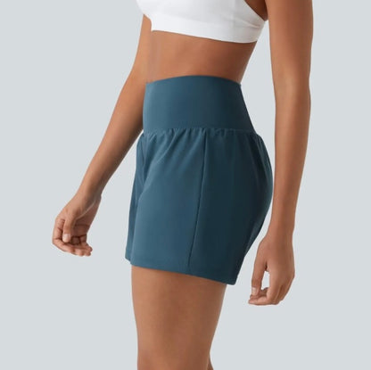 Yoga Shorts Set 2-Piece — Cool Touch with Pockets