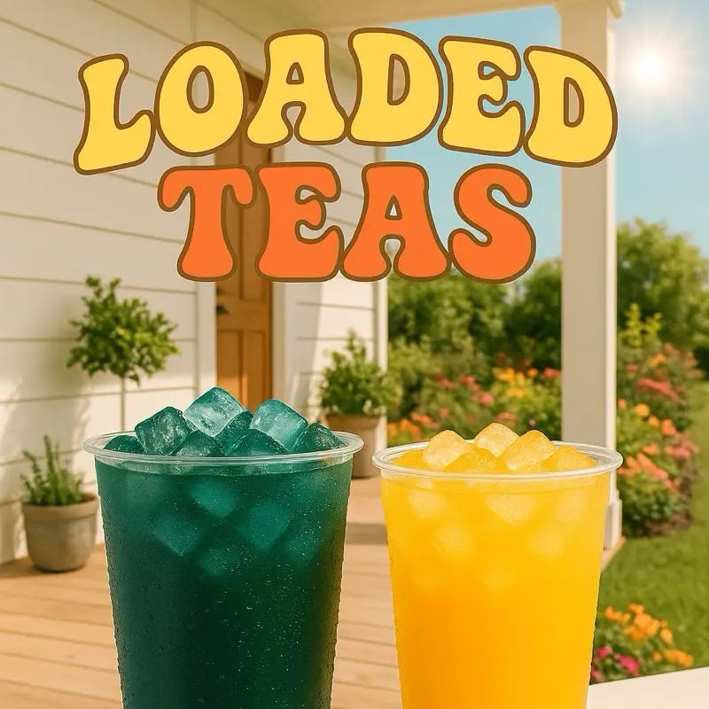 Loaded Tea - Single Serving Packet | 32 Oz Caffeinated Flavored Hydration Powder Beverage Mix | Made in the USA | Effortless Mixing