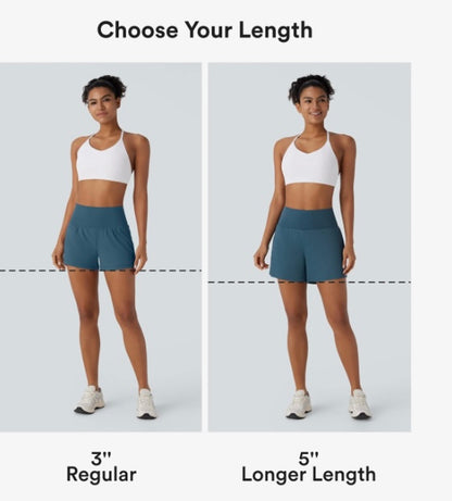 Yoga Shorts Set 2-Piece — Cool Touch with Pockets