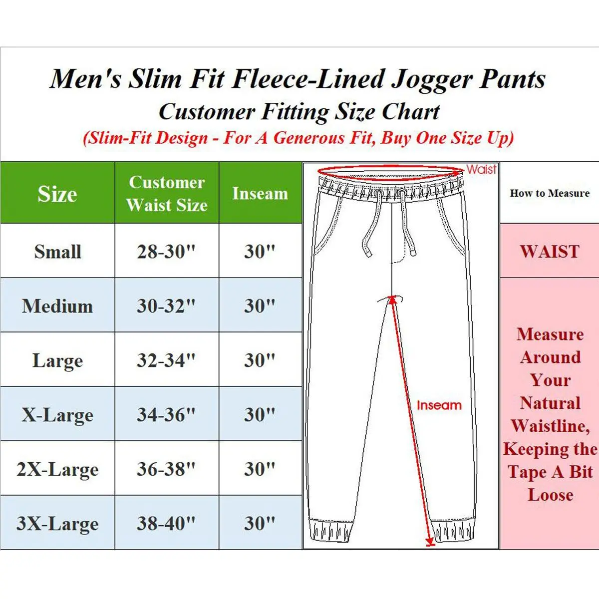 Slim Fit Fleece Joggers 3-Pack — Lined Winter Joggers (S-3XL)